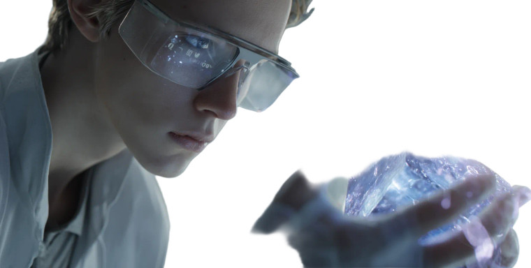 Young Scientist Researching Vinyl Car Decal Sticker – Waterproof & UV-Resistant 