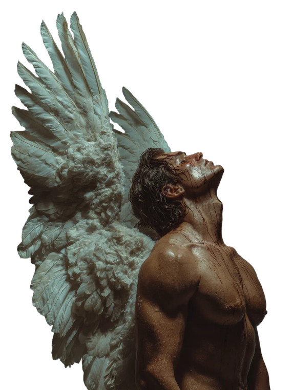 Male Angel V3 Vinyl Car Decal Sticker – Waterproof & UV-Resistant 