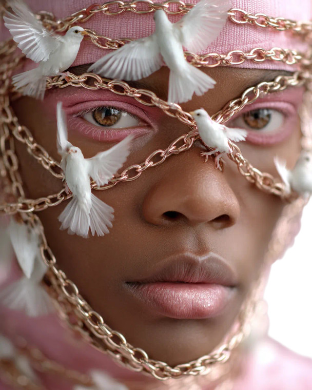 Surreal Androgynous Portrait V4 Vinyl Car Decal Sticker – Waterproof & UV-Resistant 