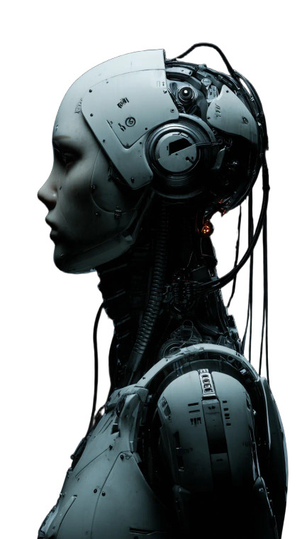 Cyberpunk Humanoid Robot V3 Vinyl Car Decal Sticker – Waterproof & UV-Resistant 