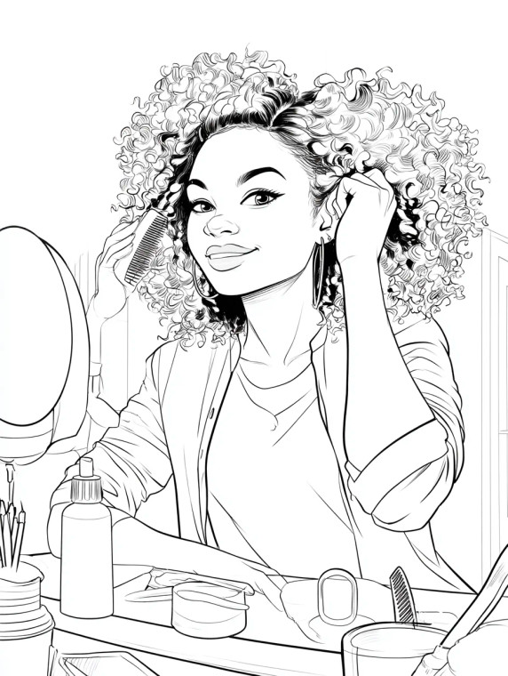 Morning Hair Routine Vinyl Car Decal Sticker – Waterproof & UV-Resistant 