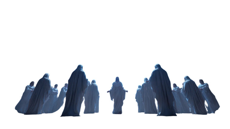 Divine Celestial Gathering Vinyl Car Decal Sticker – Waterproof & UV-Resistant 