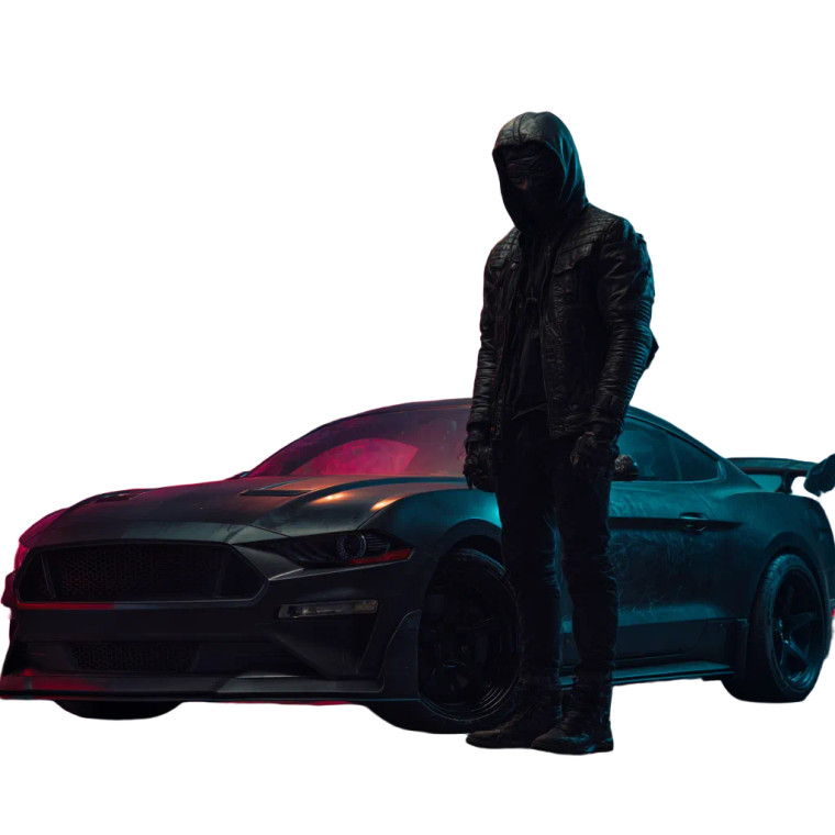 Mysterious Masked Rider Vinyl Car Decal Sticker – Waterproof & UV-Resistant 