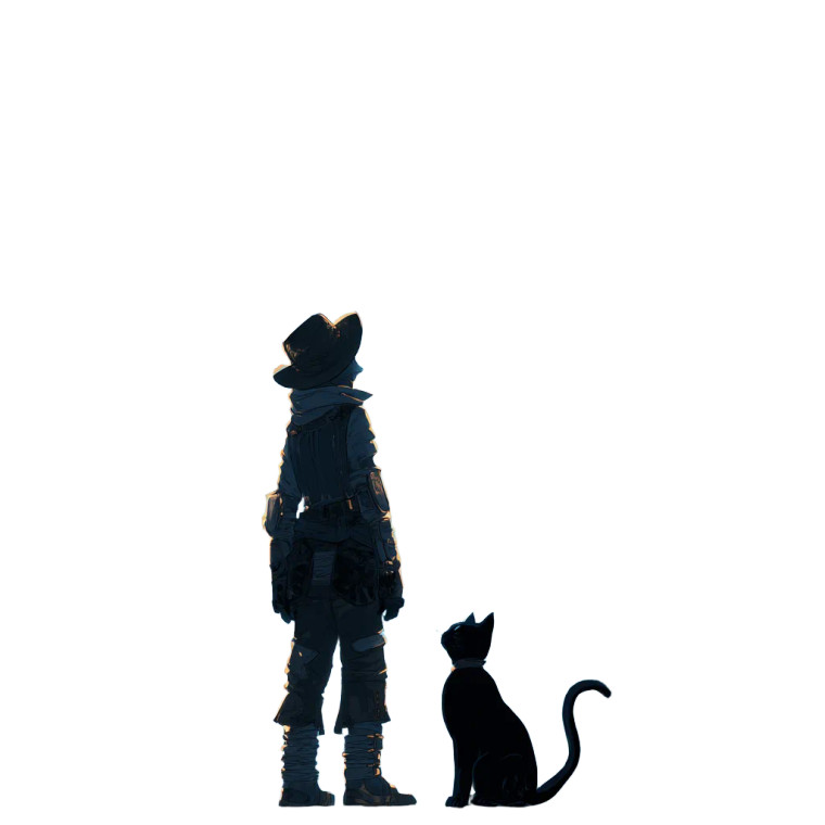 Wither With Cat Vinyl Car Decal Sticker – Waterproof & UV-Resistant 