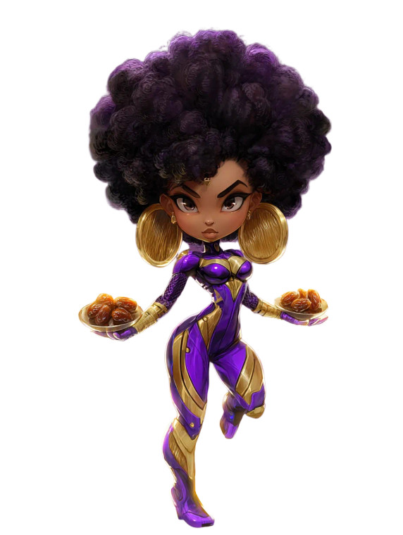 Magical Afro Superhero Vinyl Car Decal Sticker – Waterproof & UV-Resistant 