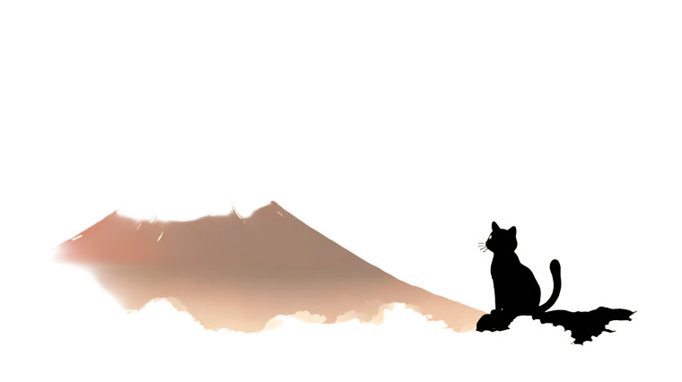 Ghibli Cat Fuji Vinyl Car Decal Sticker – Waterproof & UV-Resistant 