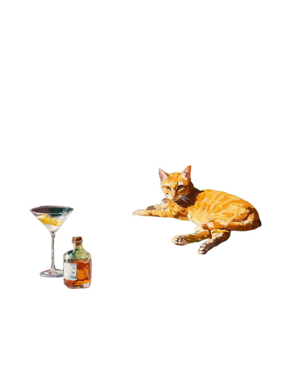 Orange Cat Lounging V3 Vinyl Car Decal Sticker – Waterproof & UV-Resistant 