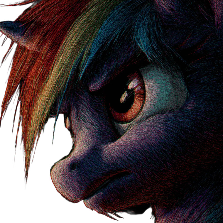 Rainbowdash Dark Fantasy Vinyl Car Decal Sticker – Waterproof & UV-Resistant 