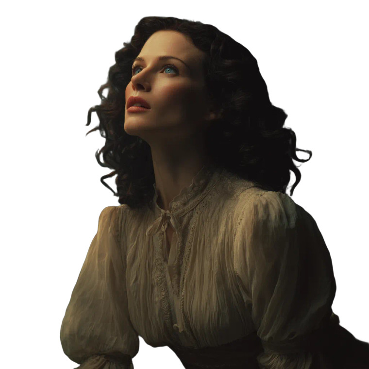 Ethereal Brunette Portrait V3 Vinyl Car Decal Sticker – Waterproof & UV-Resistant 