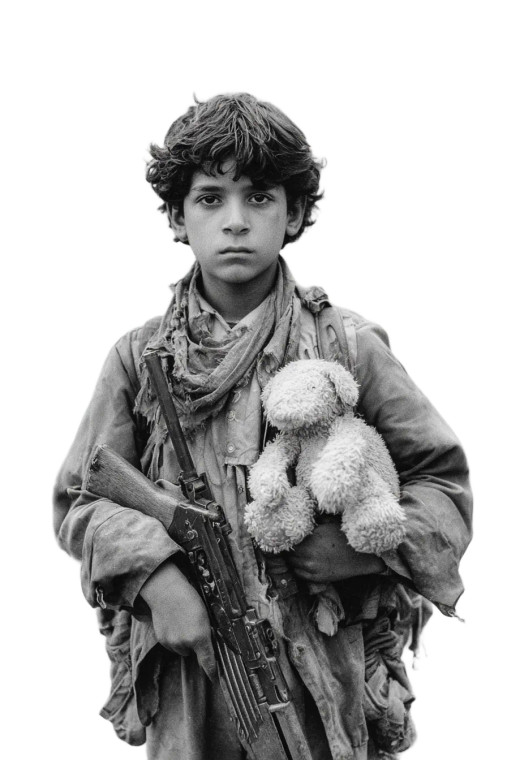 Child Soldier Contrast Vinyl Car Decal Sticker – Waterproof & UV-Resistant 