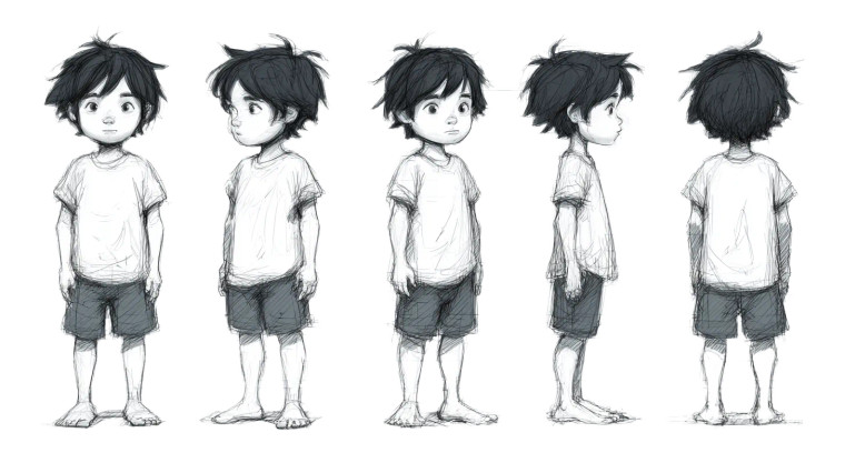 Sketch Character Sheet Vinyl Car Decal Sticker – Waterproof & UV-Resistant 