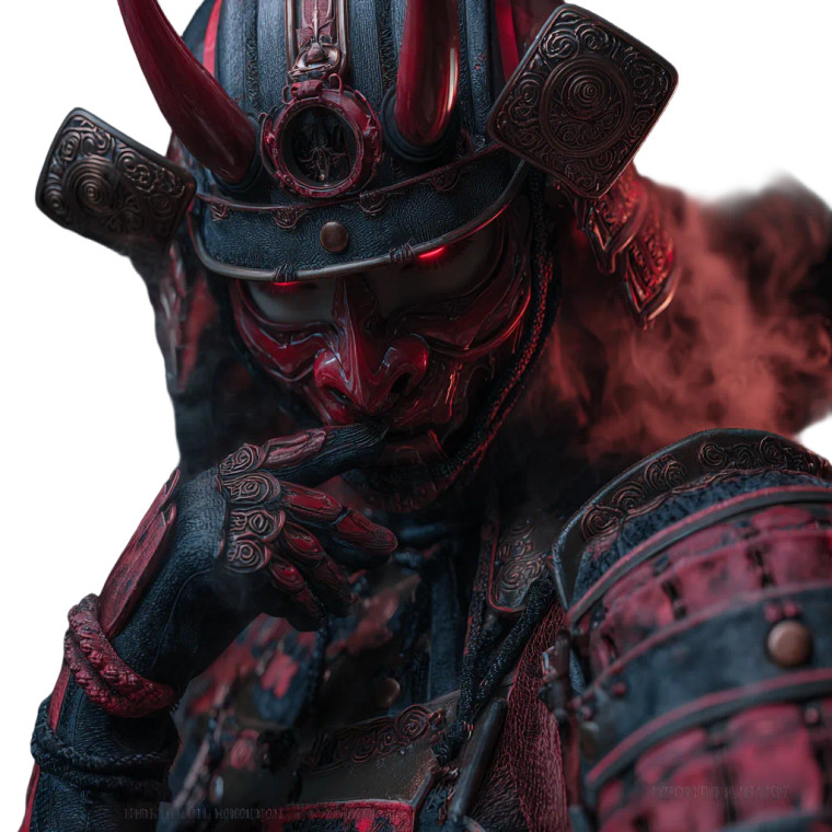 Oni Warrior V3 Vinyl Car Decal Sticker – Waterproof & UV-Resistant 