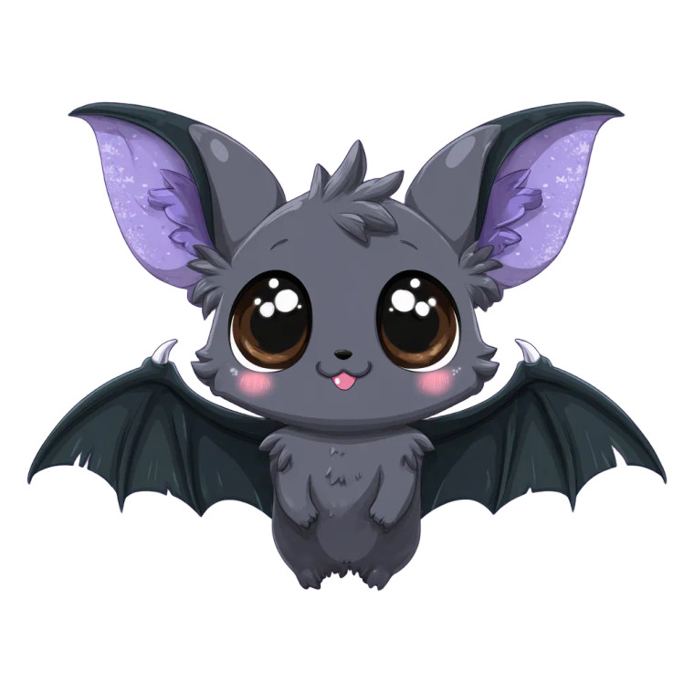Kawaii Cartoon Bat Vinyl Car Decal Sticker – Waterproof & UV-Resistant 
