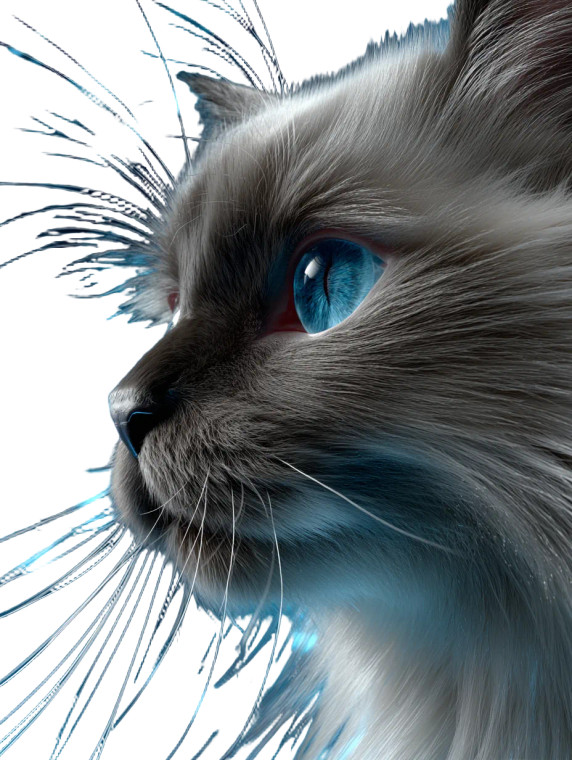 Ragdoll Cat Close-Up V4 Vinyl Car Decal Sticker – Waterproof & UV-Resistant 