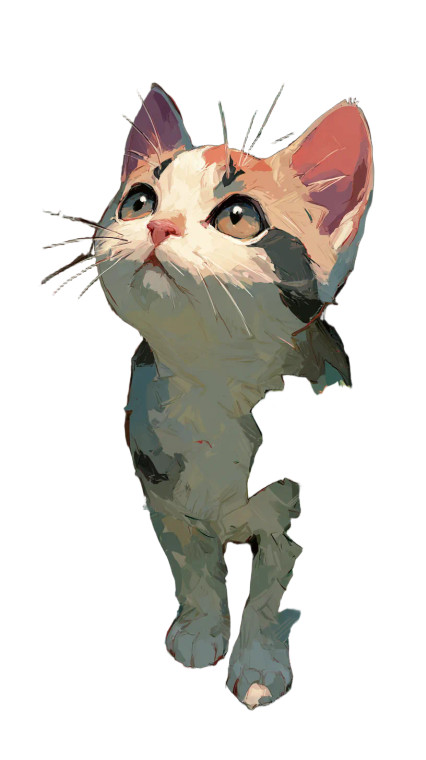 Cartoon Kitten Concept Vinyl Car Decal Sticker – Waterproof & UV-Resistant 