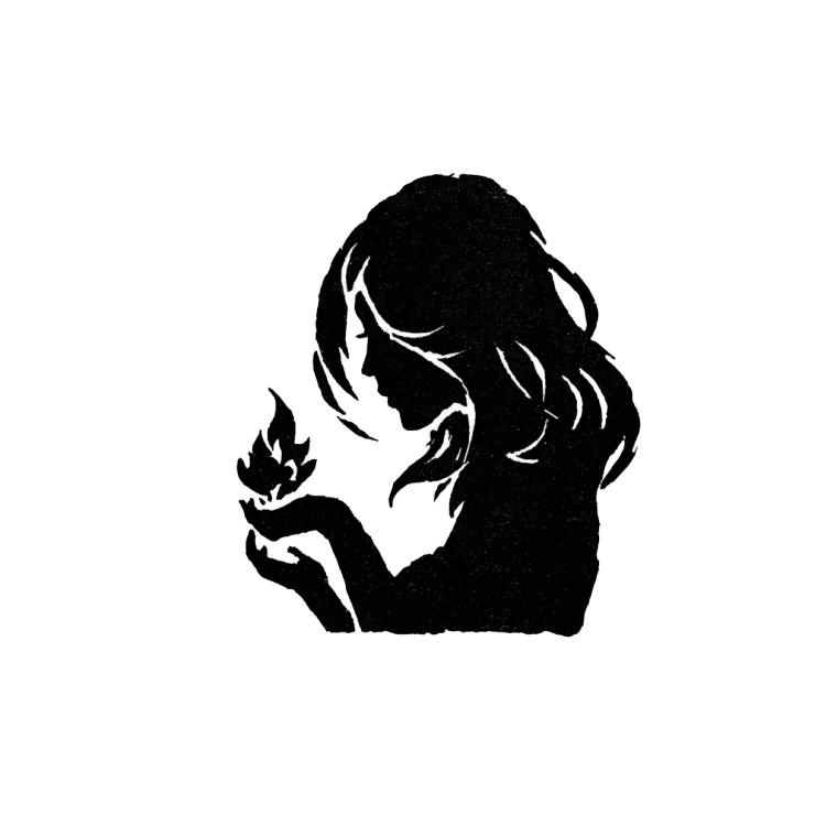 Woodcut Woman Silhouette Vinyl Car Decal Sticker – Waterproof & UV-Resistant 