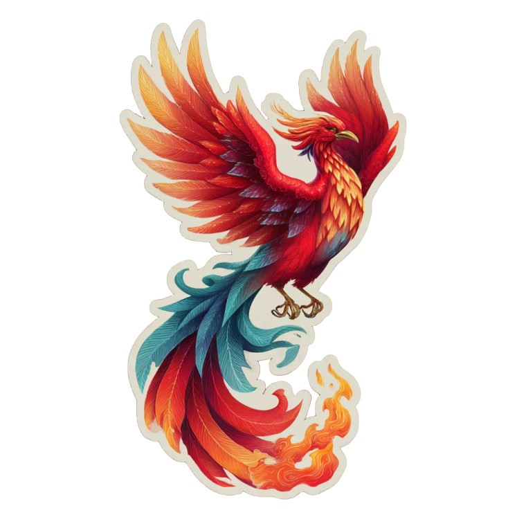 Phoenix Sticker V2 Vinyl Car Decal Sticker – Waterproof & UV-Resistant 