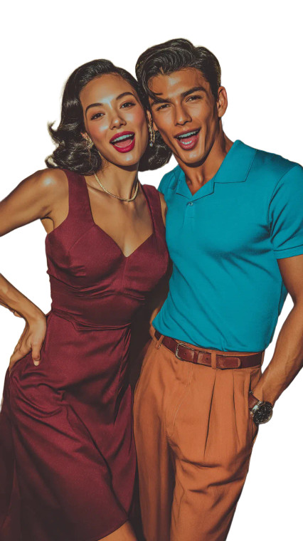 Latin Couple Charm Vinyl Car Decal Sticker – Waterproof & UV-Resistant 