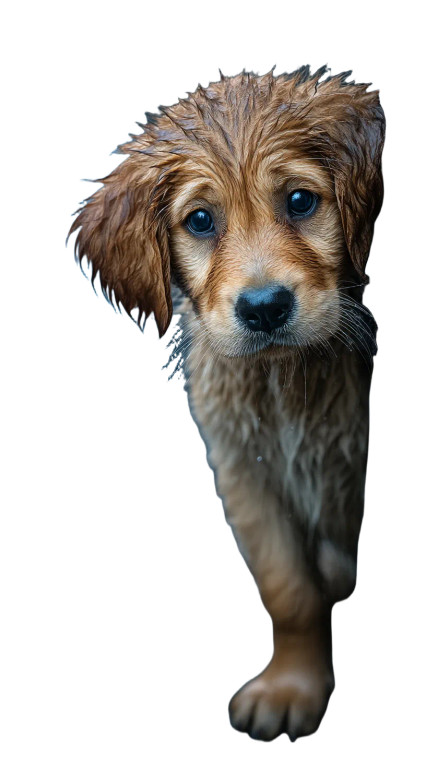 Tiny Soaked Puppy Vinyl Car Decal Sticker – Waterproof & UV-Resistant 