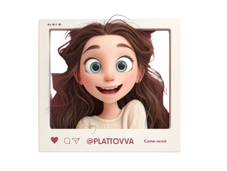 Instagram Cartoon Girl Vinyl Car Decal Sticker – Waterproof & UV-Resistant 