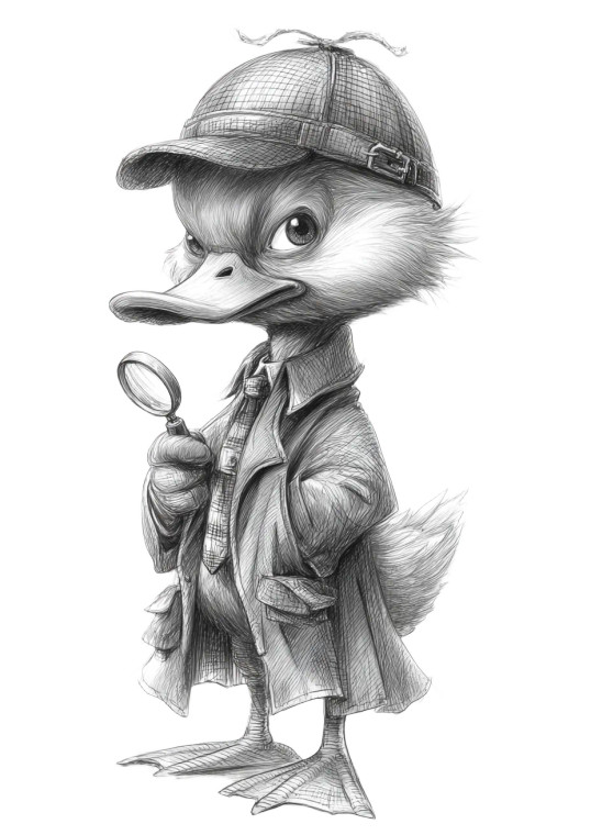 Detective Duck V7 Vinyl Car Decal Sticker – Waterproof & UV-Resistant 