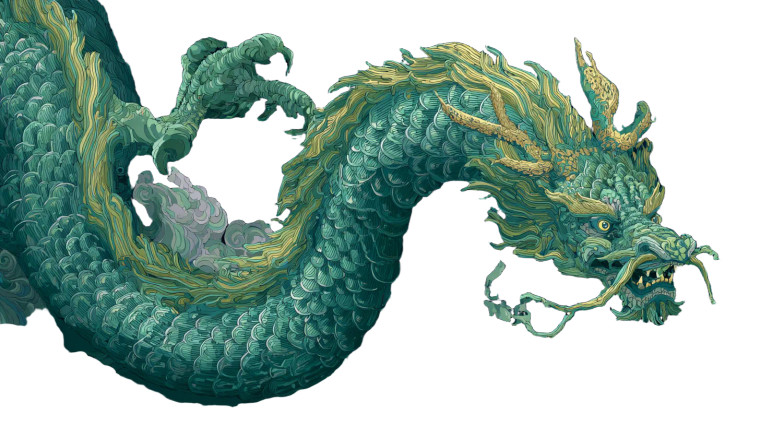 Chinese Dragon Art V5 Vinyl Car Decal Sticker – Waterproof & UV-Resistant 