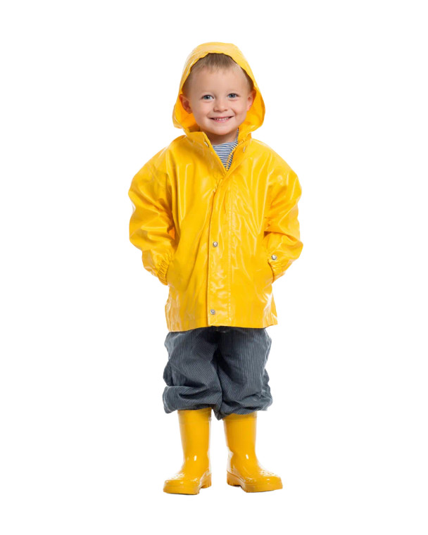 Smiling Raincoat Boy Vinyl Car Decal Sticker – Waterproof & UV-Resistant 