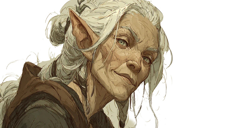Old Eladrin Elf Vinyl Car Decal Sticker – Waterproof & UV-Resistant 