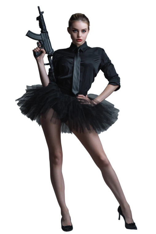 Ballerina Assassin Vinyl Car Decal Sticker – Waterproof & UV-Resistant 