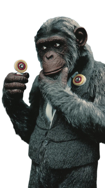 Contemplating Ape Vinyl Car Decal Sticker – Waterproof & UV-Resistant 