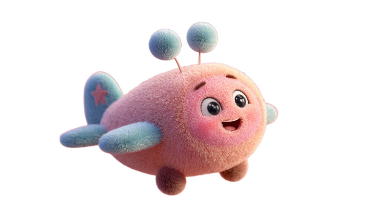 Fluffy Airplane Character Vinyl Car Decal Sticker – Waterproof & UV-Resistant 