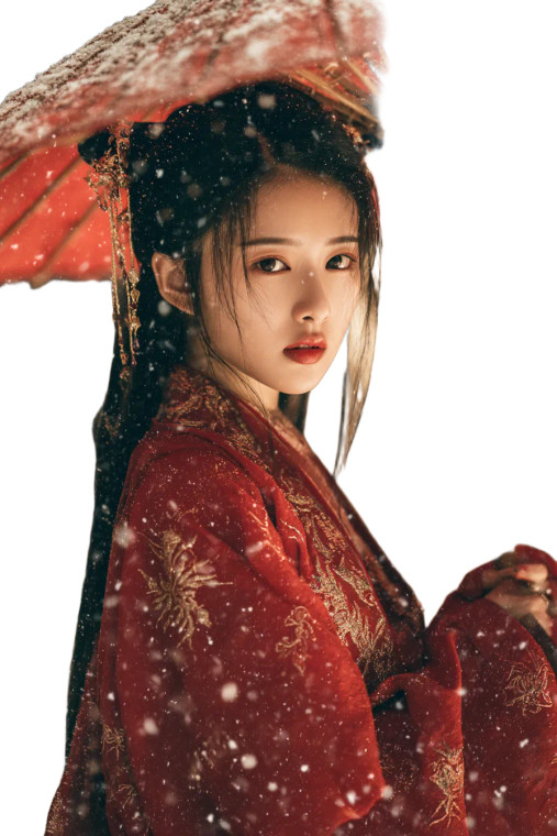 Elegant Hanfu Lady V3 Vinyl Car Decal Sticker – Waterproof & UV-Resistant 
