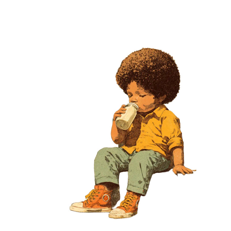 Baby With Afro Vinyl Car Decal Sticker – Waterproof & UV-Resistant 