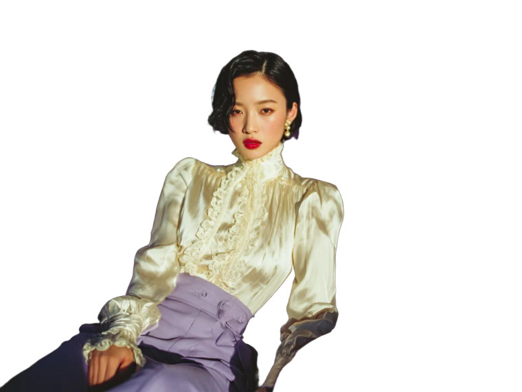 Elegant Korean Woman V35 Vinyl Car Decal Sticker – Waterproof & UV-Resistant 