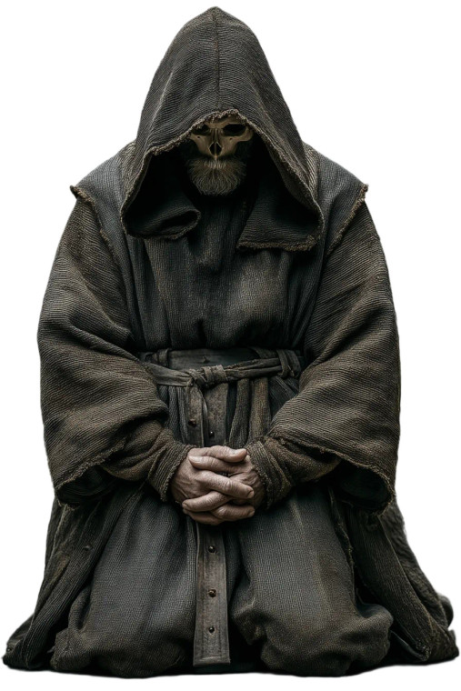 Skull-Faced Monk V2 Vinyl Car Decal Sticker – Waterproof & UV-Resistant 