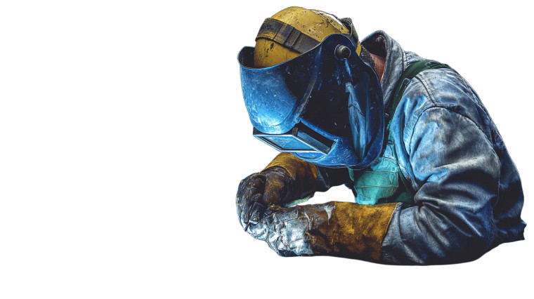 Welding Worker Focused Vinyl Car Decal Sticker – Waterproof & UV-Resistant 