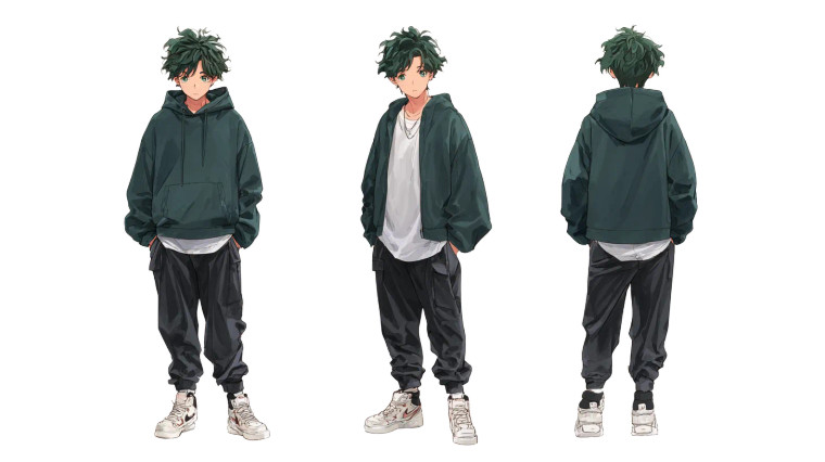 Anime Boy V4 Vinyl Car Decal Sticker – Waterproof & UV-Resistant 