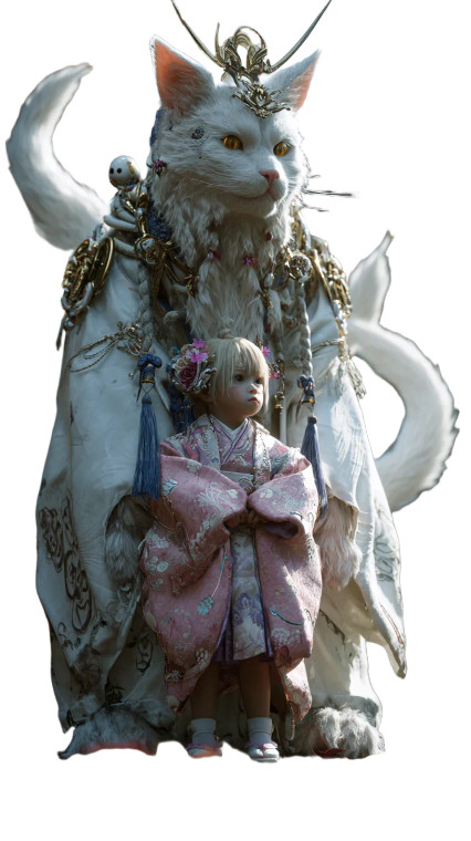 Divine Feline Guardian V2 Vinyl Car Decal Sticker – Waterproof & UV-Resistant 