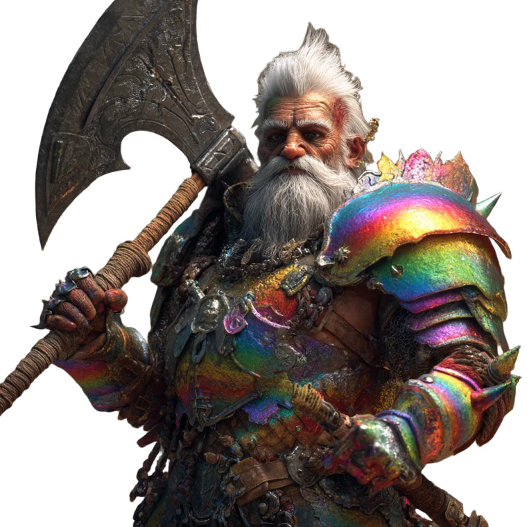 Rainbow Warrior Grandpa Vinyl Car Decal Sticker – Waterproof & UV-Resistant 