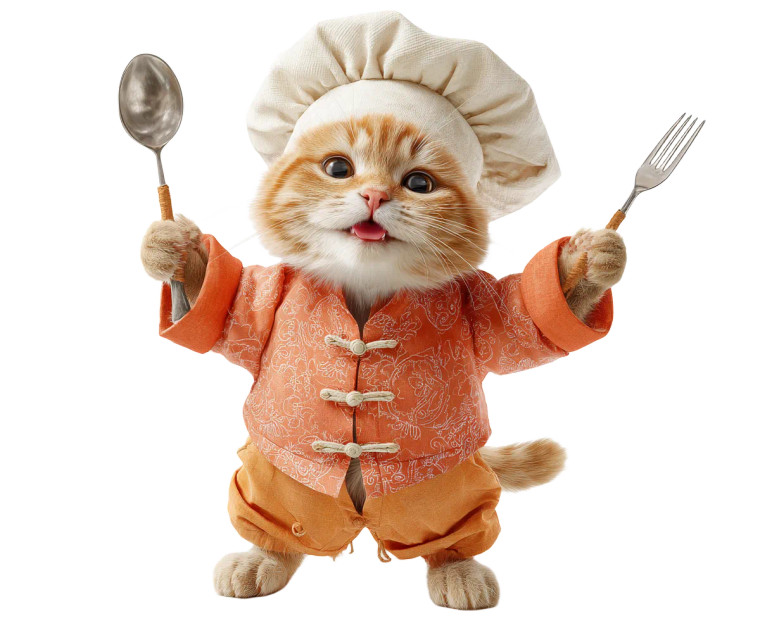 Chef Cat V6 Vinyl Car Decal Sticker – Waterproof & UV-Resistant 