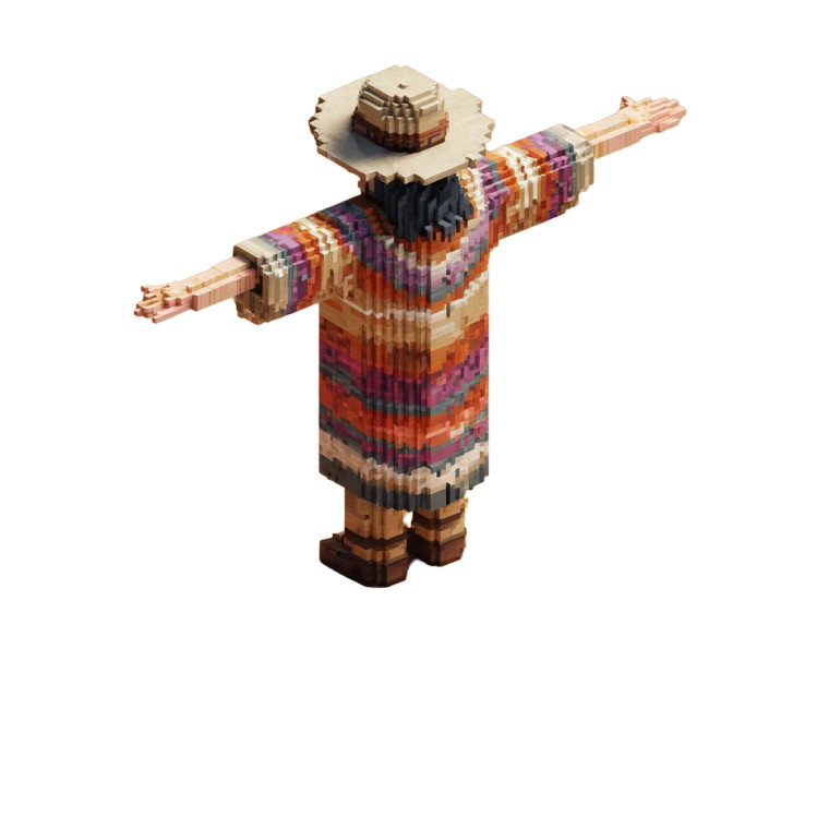 Voxel Desert Nomad Vinyl Car Decal Sticker – Waterproof & UV-Resistant 