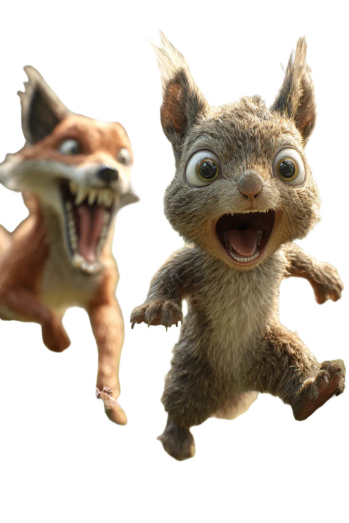 Terrified Baby Squirrel Vinyl Car Decal Sticker – Waterproof & UV-Resistant 