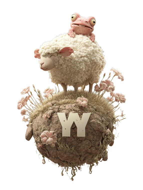 Fluffy Sheep Illustration V2 Vinyl Car Decal Sticker – Waterproof & UV-Resistant 
