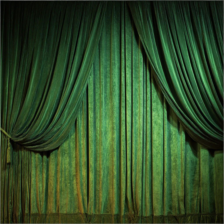 Vaudeville Stage Curtains Vinyl Car Decal Sticker – Waterproof & UV-Resistant 