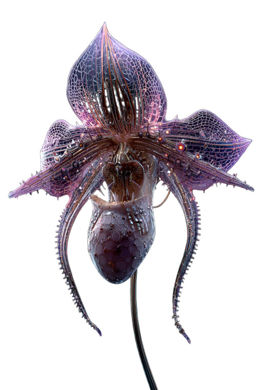 Cyberpunk Orchid-Spider Vinyl Car Decal Sticker – Waterproof & UV-Resistant 