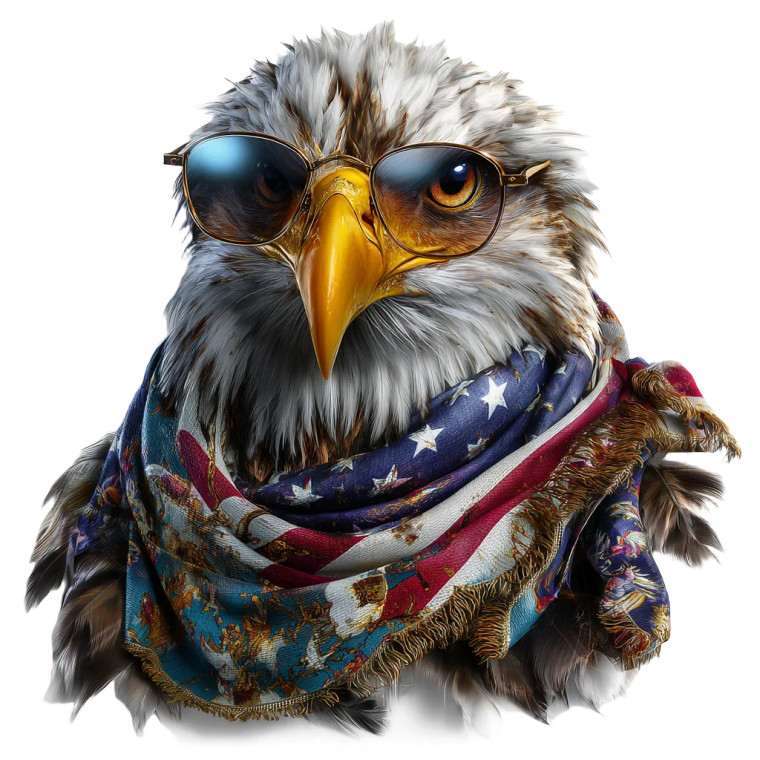 Stylish Bald Eagle V2 Vinyl Car Decal Sticker – Waterproof & UV-Resistant 