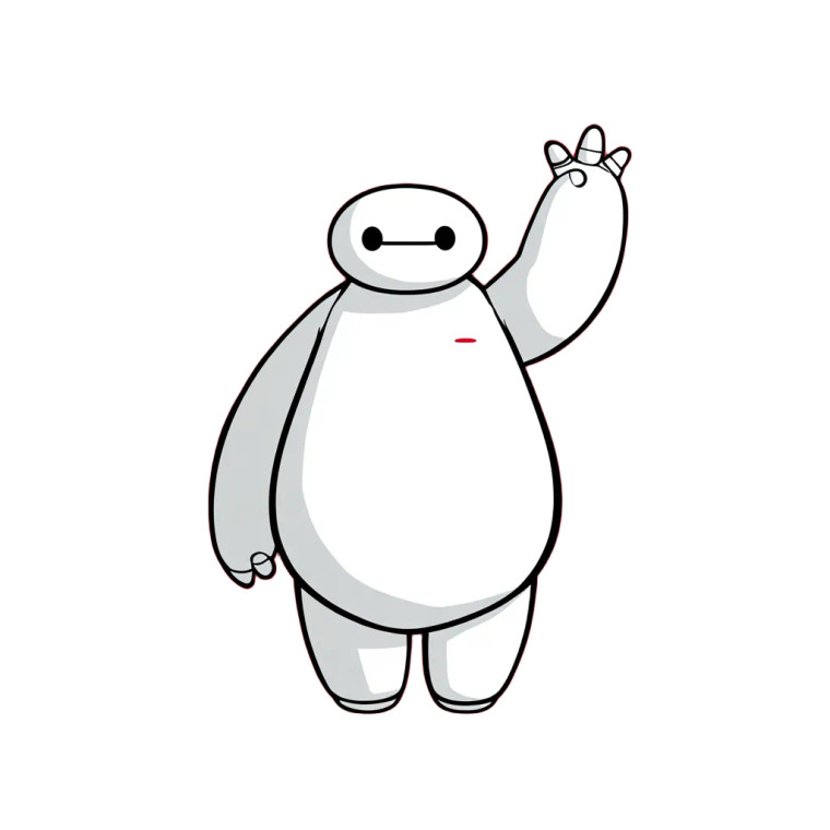 Baymax Logo Vinyl Car Decal Sticker – Waterproof & UV-Resistant 
