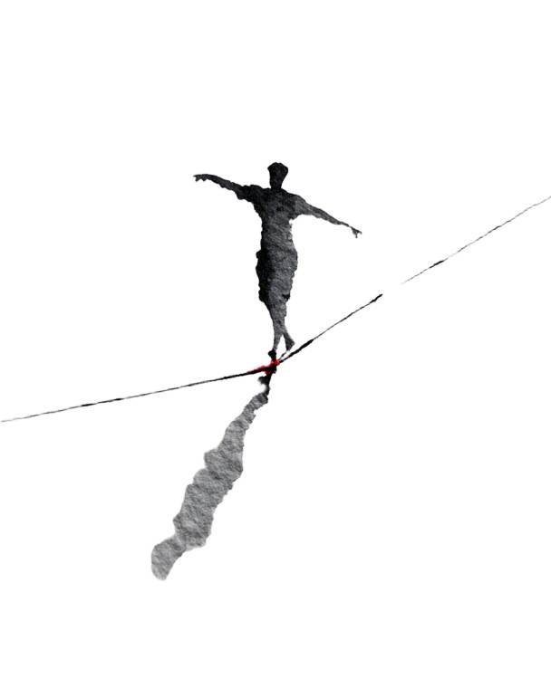 Tightrope Walker V4 Vinyl Car Decal Sticker – Waterproof & UV-Resistant 