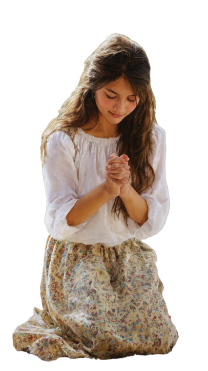 Praying Indian Girl Vinyl Car Decal Sticker – Waterproof & UV-Resistant 