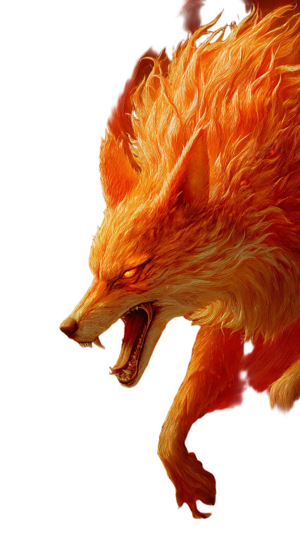 Nine-Tails Fox Vinyl Car Decal Sticker – Waterproof & UV-Resistant 